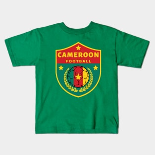 Cameroon Football Ball Kids T-Shirt